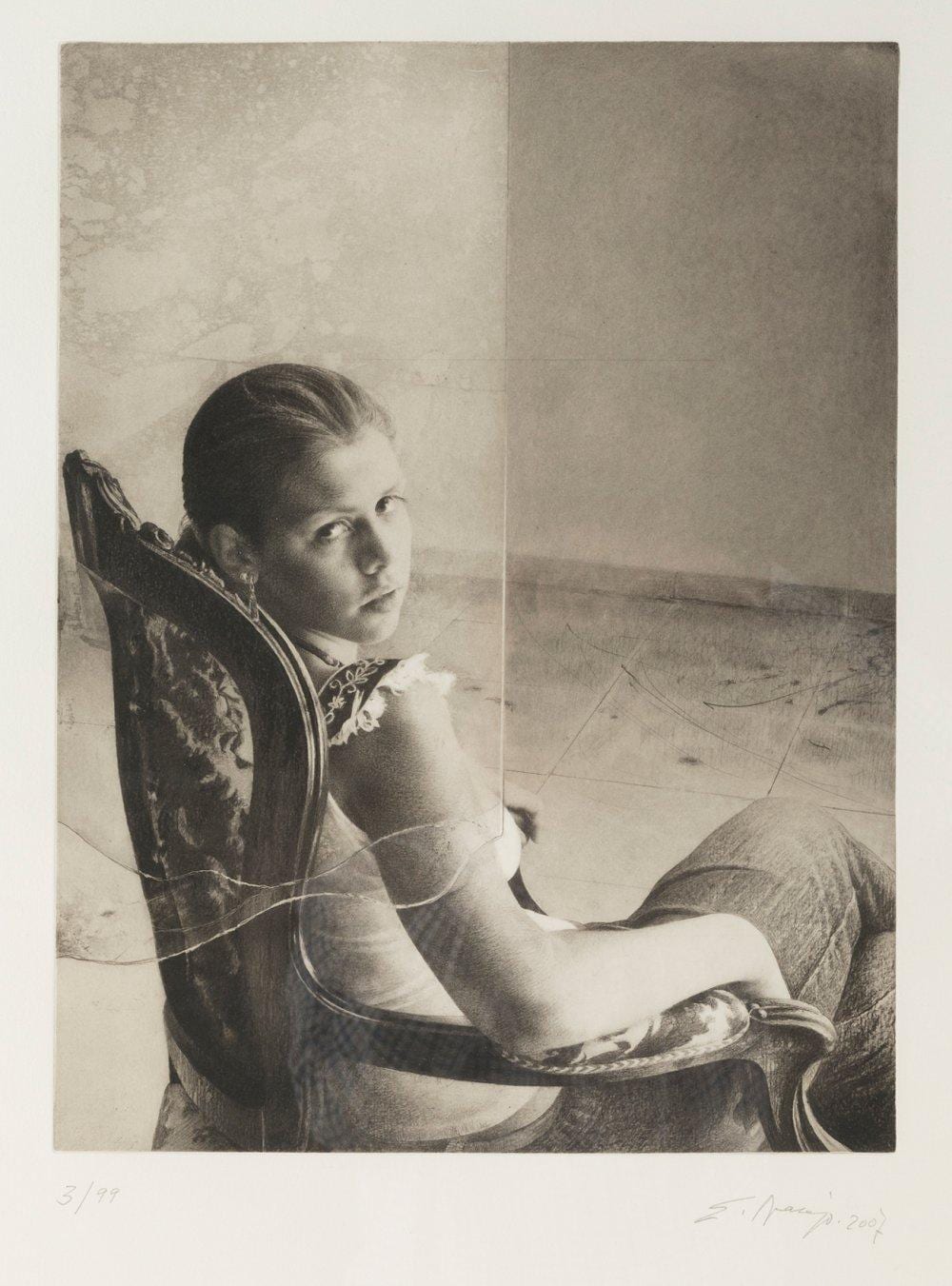 Eduardo Naranjo comparable auction result: eduardo naranjo monesterio badajoz 1944 mysterious laura 2007 engraving copy 3 99 signed and justified in pencil