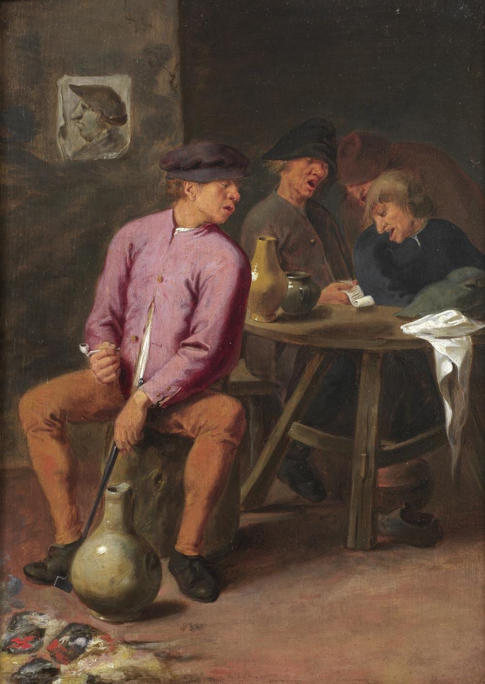 Joos van Craesbeeck comparable auction result: joos van craesbeeck neerlinter circa 1605 circa 1661 brussels drunken singers seated in a tavern