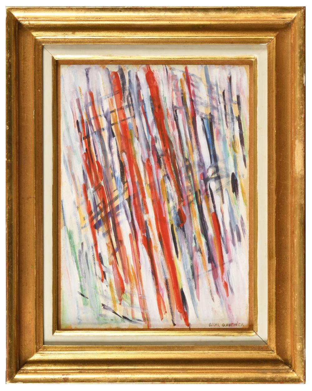 Oscar Gauthier comparable auction result: oscar gauthier france 1921 2009 composition vers 1990