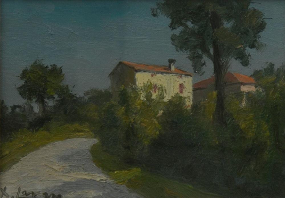 dino lanaro schio 1908 milan 1998 houses among the greenery · Ansuini 1860 Auctions · 2024-07-02 Dino Lanaro comparable auction result: dino lanaro schio 1908 milan 1998 houses among the greenery