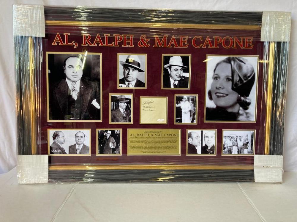 Alberto de Sousa comparable auction result: al mae ralph capone signed cut photo frame