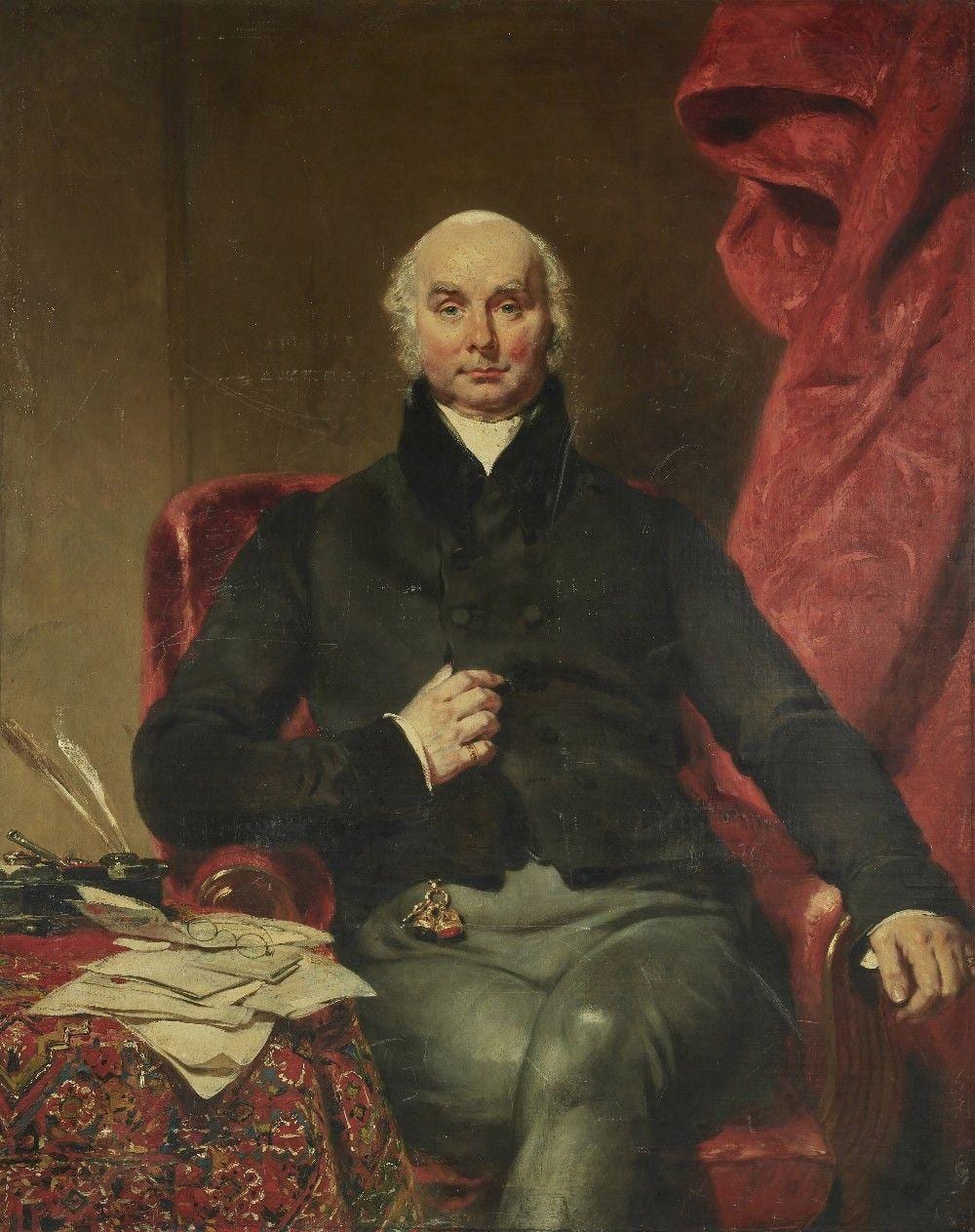 John Wood comparable auction result: john wood british 1801 1870 portrait of a gentleman seated three quar