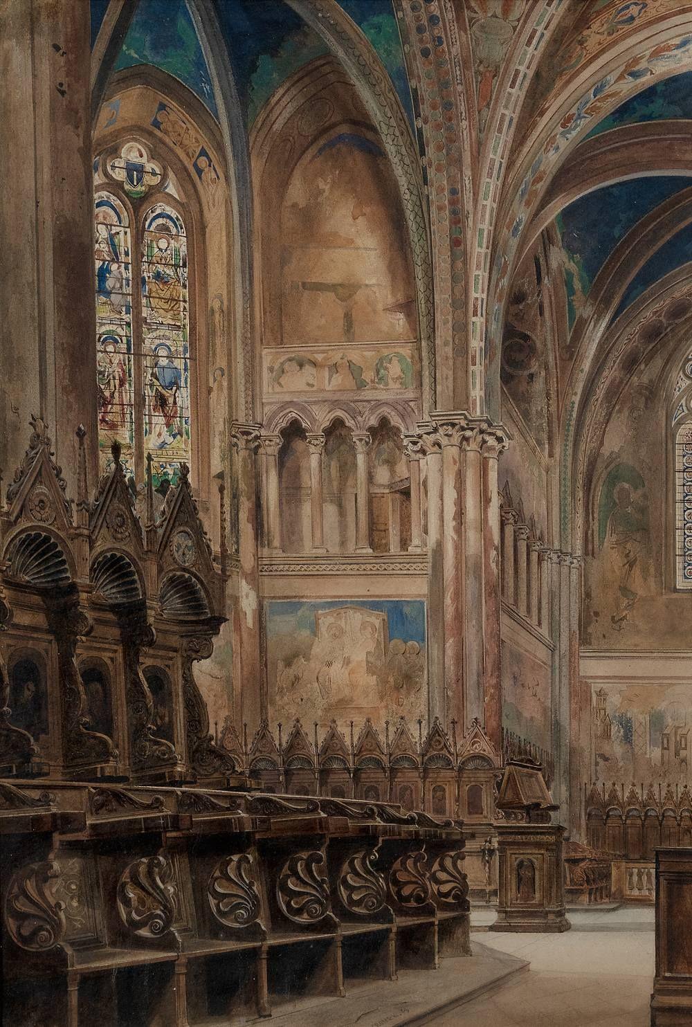Thomas Hartley Cromek comparable auction result: thomas hartley cromek british 1809 1873 interior of the upper basilica