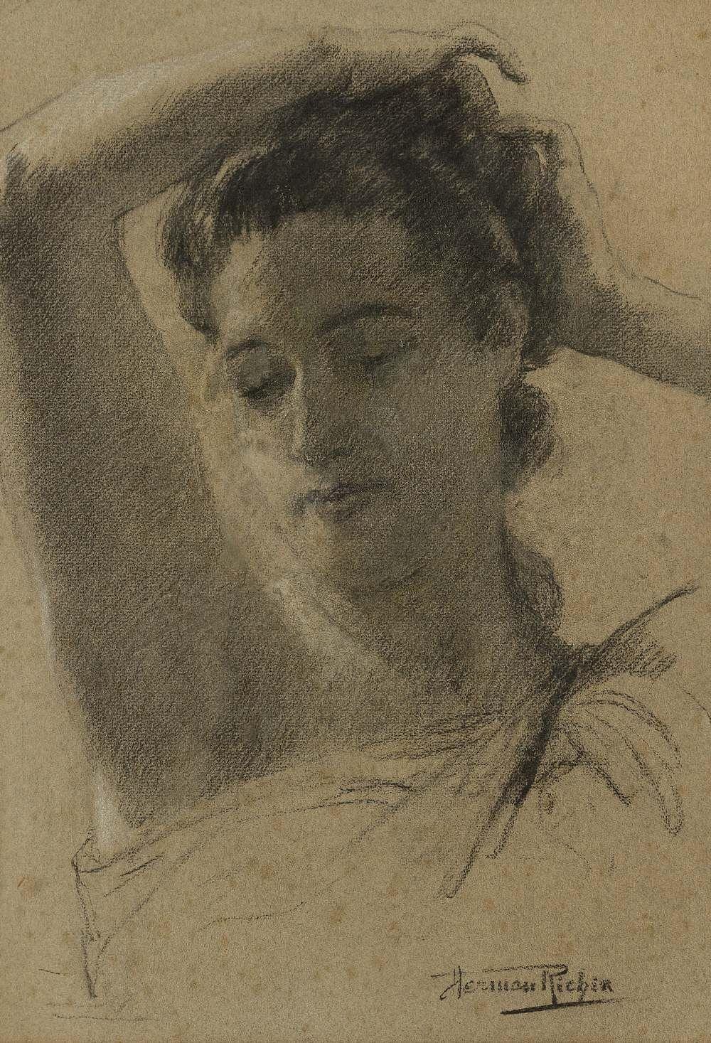Herman Jean Joseph Richir comparable auction result: herman jean joseph richir belgian 1866 1942 study of a lady bust leng