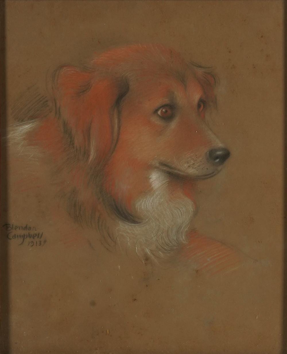 Blendon Reed Campbell comparable auction result: blendon reed campbell 1872 1969 portrait of a dog