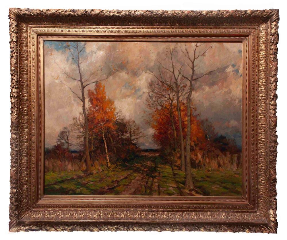 frans van giel country road in autumn oil on canvas · Dallas Auction Gallery · 2024-07-09 Frans van Giel comparable auction result: frans van giel country road in autumn oil on canvas