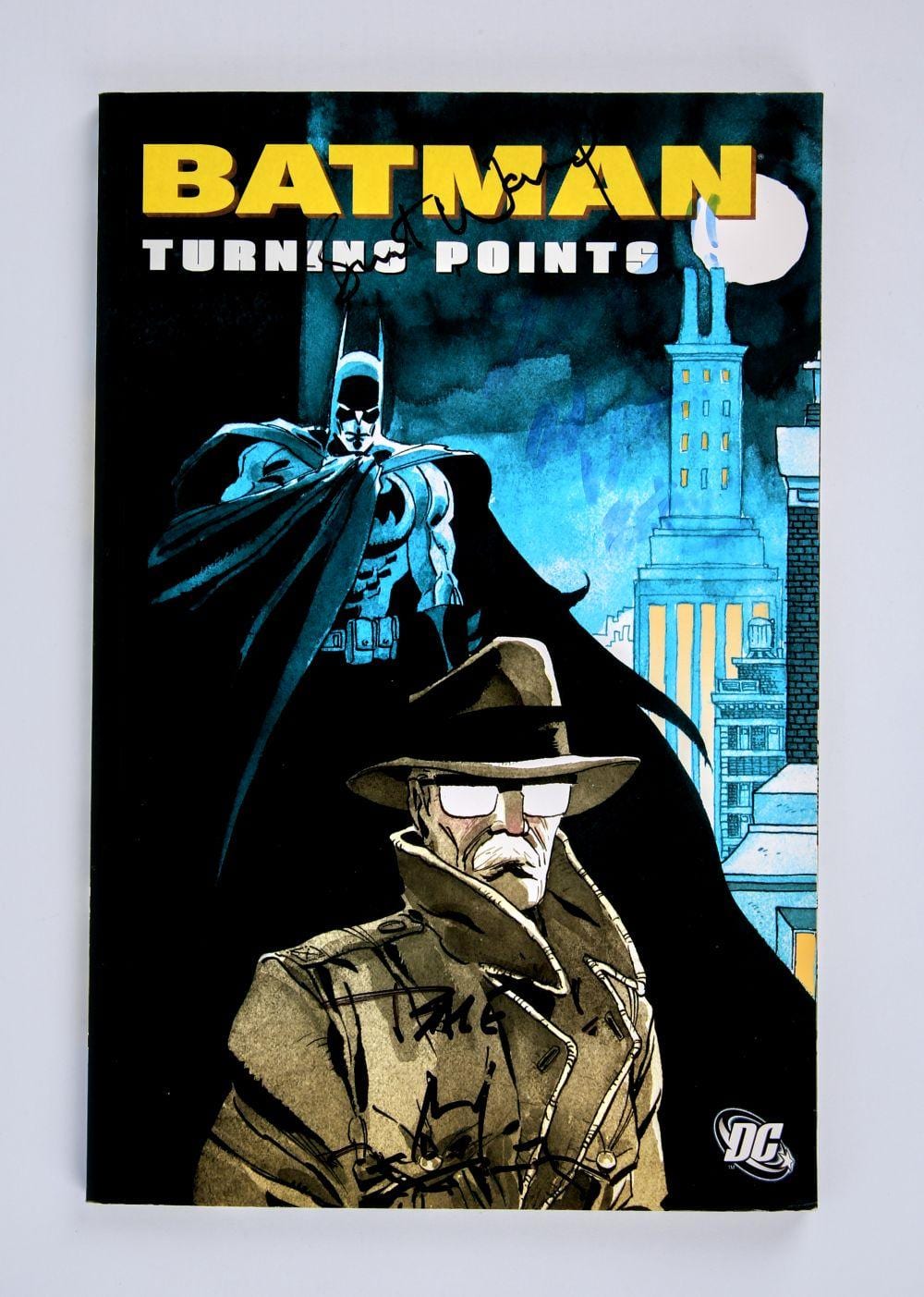 Adol'f Iosifovic Charlemagne comparable auction result: batman turning points graphic novel signed by ad