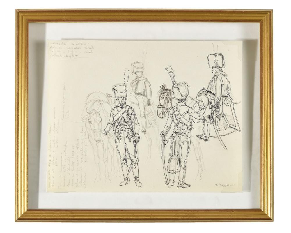 Lucien Rousselot comparable auction result: lucien rousselot 1900 1992 chasseurs cheval de la garde imp riale