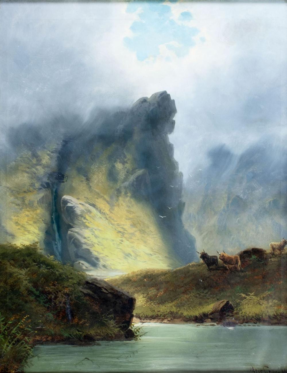 Cedric Gray comparable auction result: cedric gray uk 19 20c oil painting antique