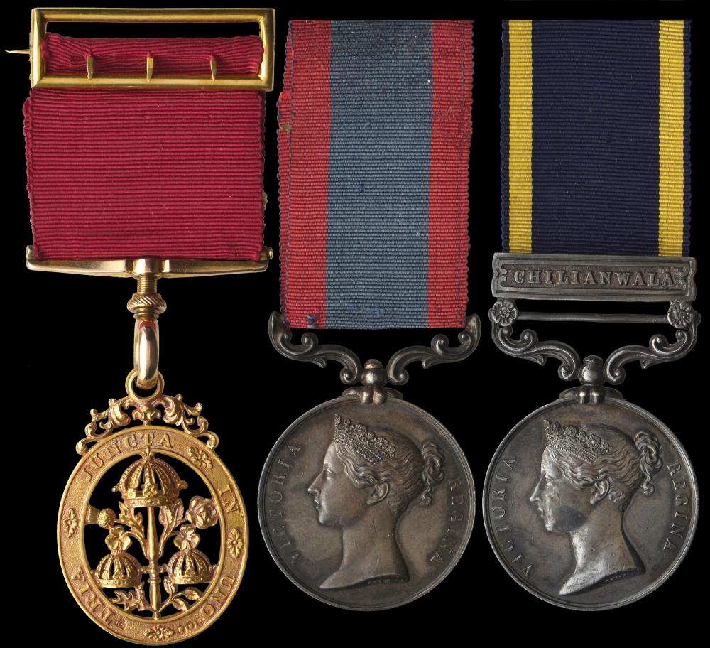 The Interesting C.B. and Royal Engineers Durand Medal group of 5 awarded to Colonel Sir Henry Yule, K.C.S.I., C.B., Royal Engineers, the famous Scottish Orientalist, Author and Geographer, comprising:The Most Honourable Order of the Bath, Civil Divis sold by Morton & Eden, lot 187 — auction record photograph