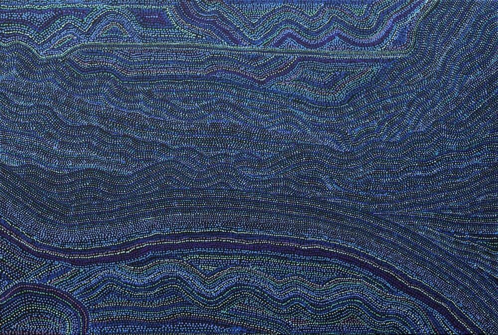 Margaret Lewis Napangardi comparable auction result: margaret lewis napangardi mina mina acrylic on linen 101cm x 149cm