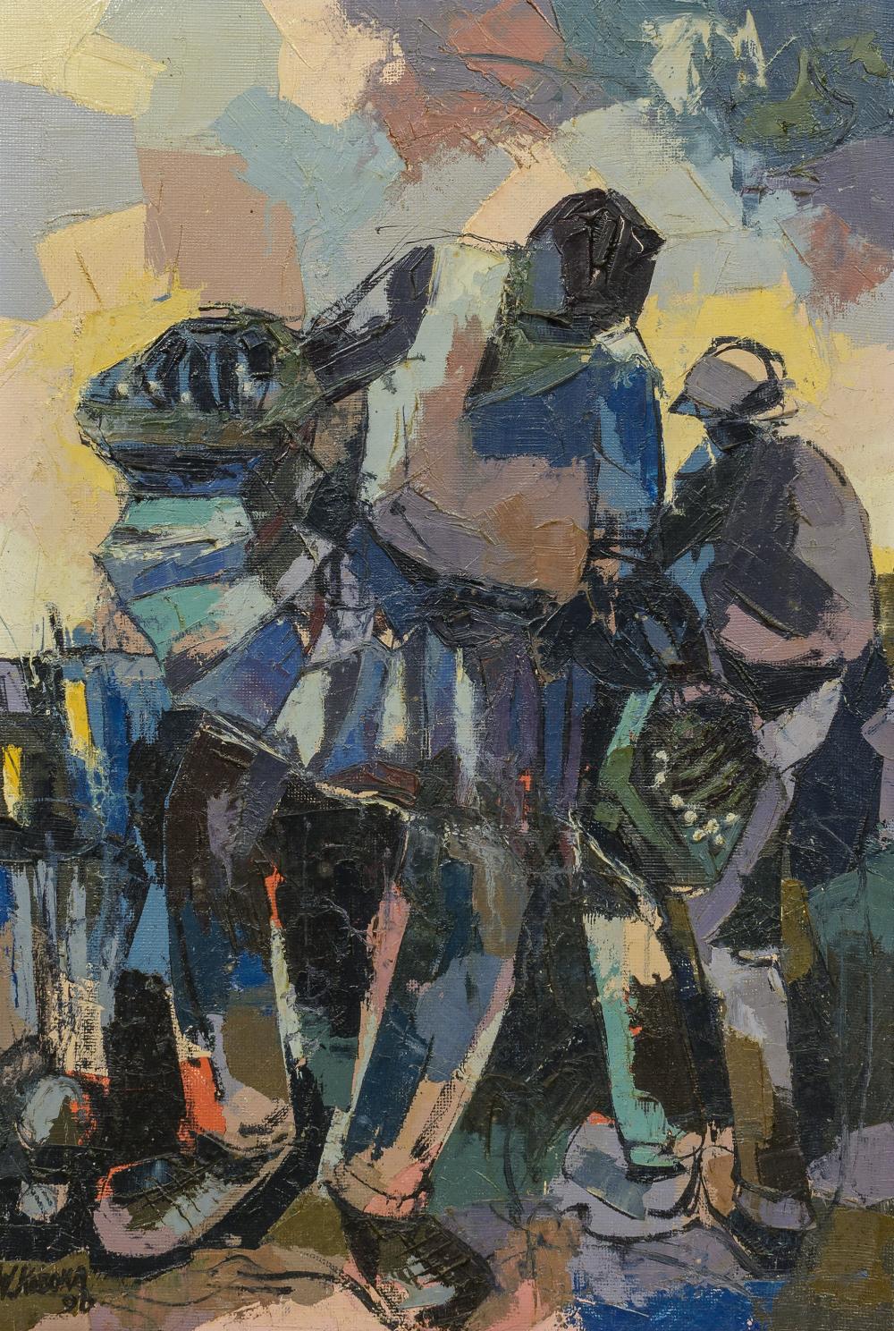 welcome koboka sa 1941 1997 oil musicians signed dated 90 60 x 40 · 5th Avenue Auctioneers · 2024-08-04 Welcome Koboka comparable auction result: welcome koboka sa 1941 1997 oil musicians signed dated 90 60 x 40