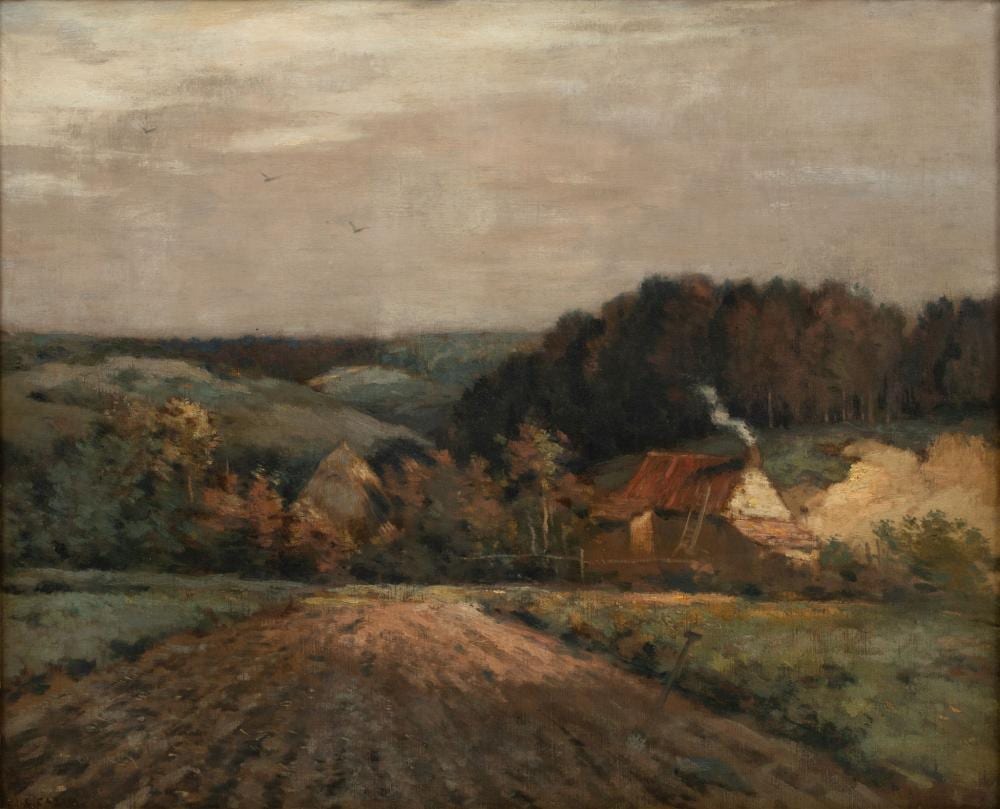Jean-Charles Cazin comparable auction result: jean charles cazin french 1840 1901 oil on canvas ca 1870 early fall countryside h 23 25 w 28 75