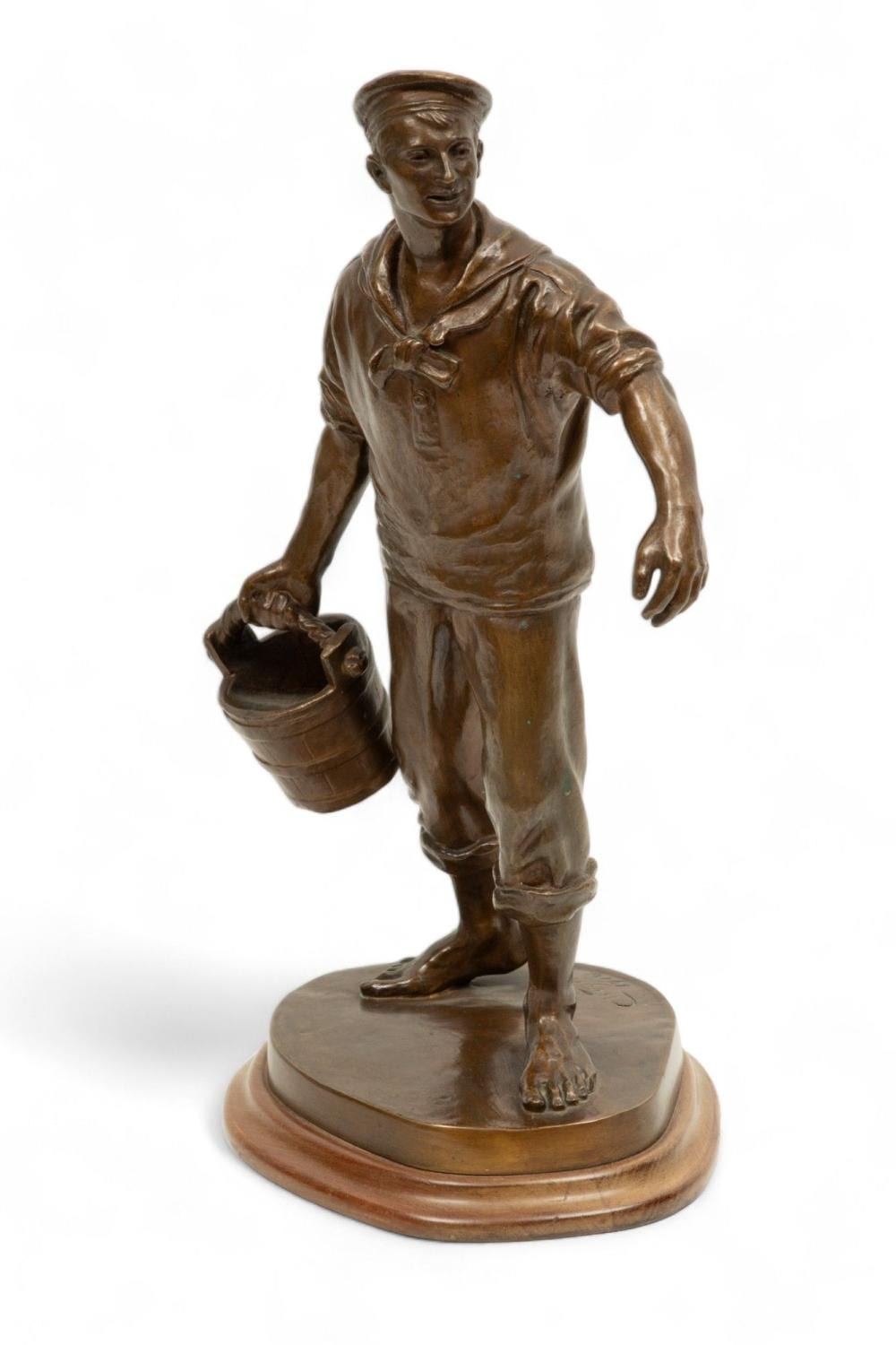 Carl Theodor Wegener comparable auction result: carl theodor wegener denmark 1862 1935 bronze sculpture 1914 sailor h 14 w 6 5