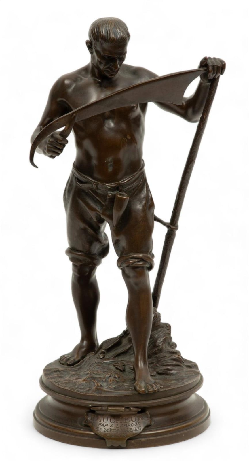 Antonin Larroux comparable auction result: antonin larroux french 1859 1913 bronze sculpture ca 1900 faucher h 14 25 dia 6