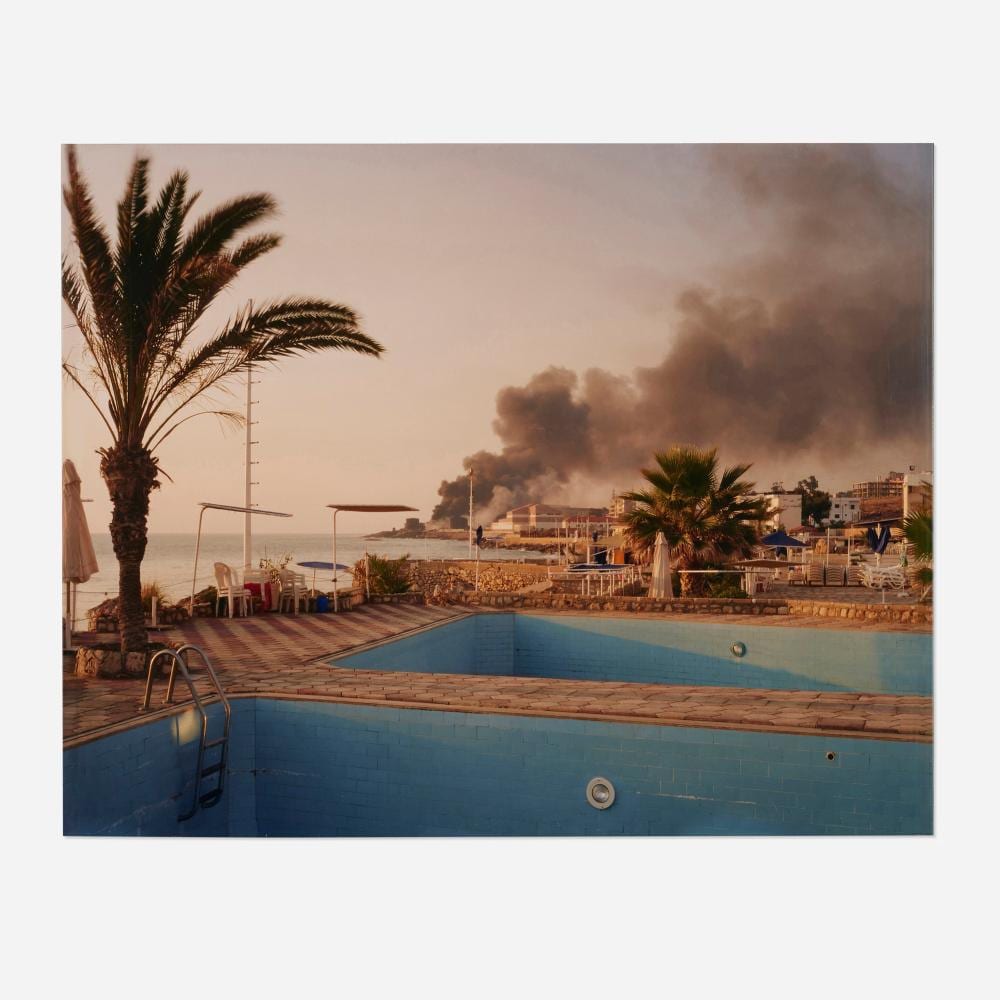 Simon Norfolk comparable auction result: simon norfolk storage depot for powerstation jiyeh from sand s rock resort lebanon