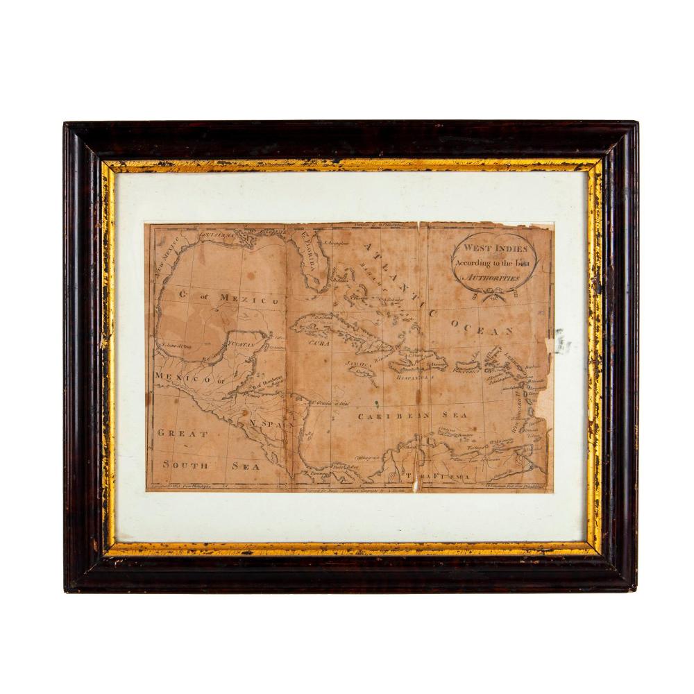 Amos Doolittle comparable auction result: amos doolittle antique original map engraving west indies