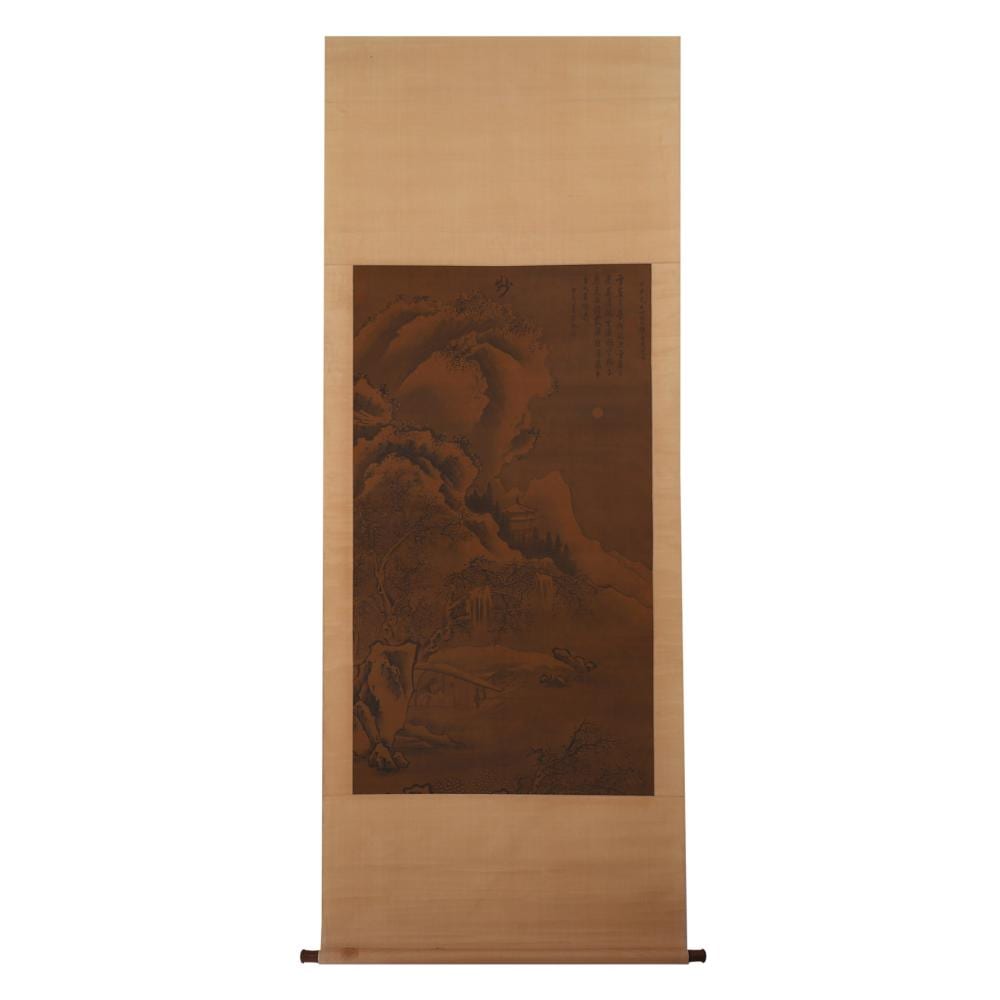Dai Jin comparable auction result: dai jin signed waterside landscape chinese traditional painting scroll