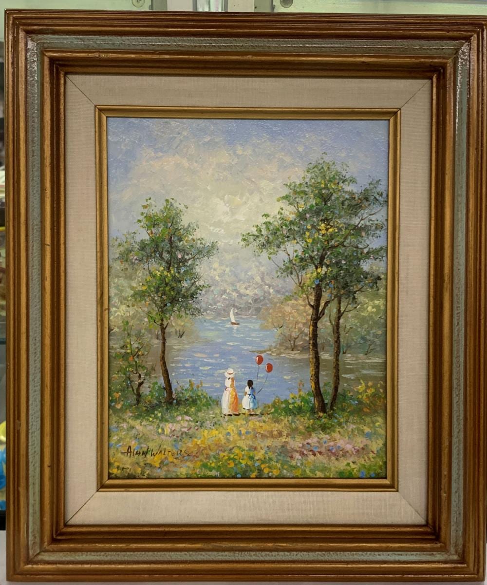 alan walters signed oil on canvas lake scene · Berner's Auction Gallery · 2024-07-18 Gayle Alan Walters comparable auction result: alan walters signed oil on canvas lake scene