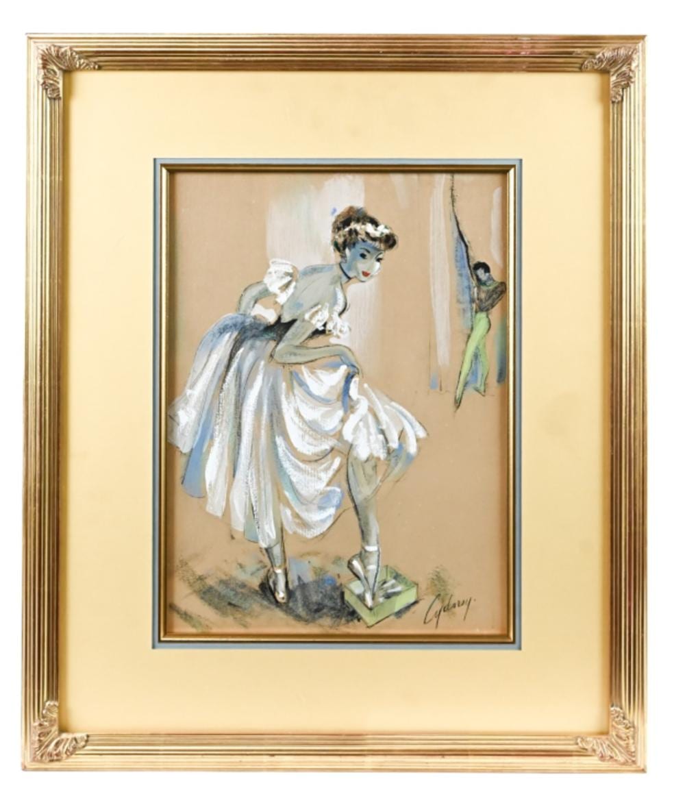 Cydney Grossman comparable auction result: cydney grossman signed gauche painting ballerina