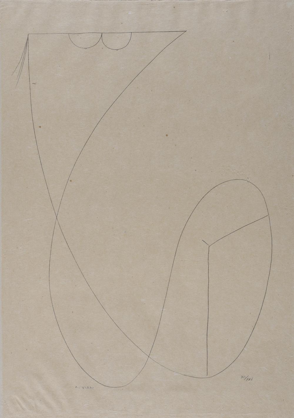 Alberto Viani comparable auction result: lithograph by alberto viani