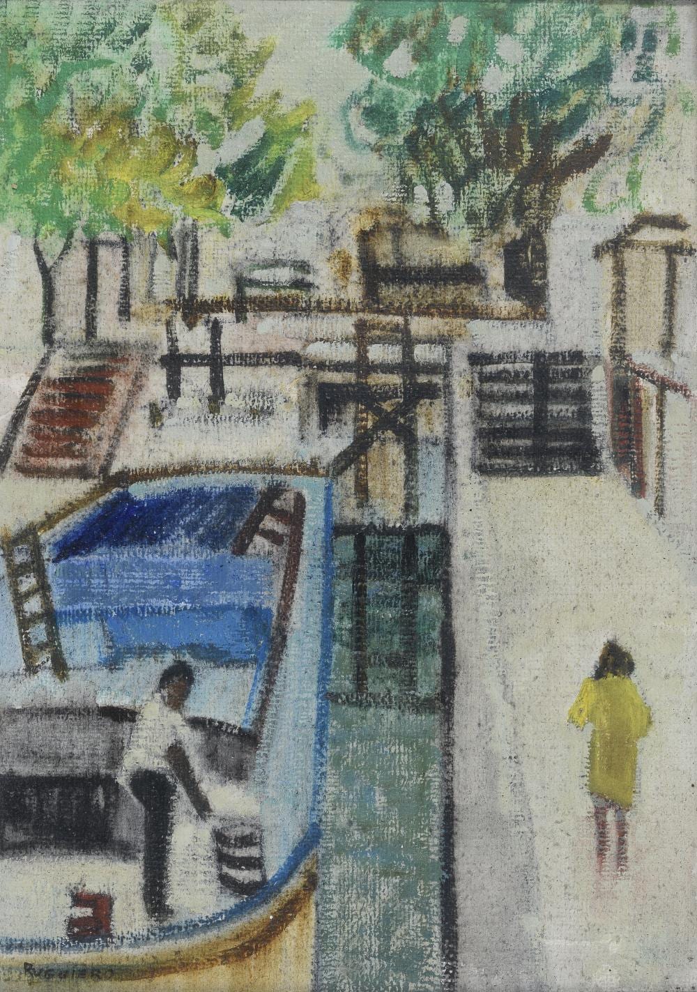 Amedeo Ruggiero comparable auction result: oil painting of paris by amedeo ruggiero