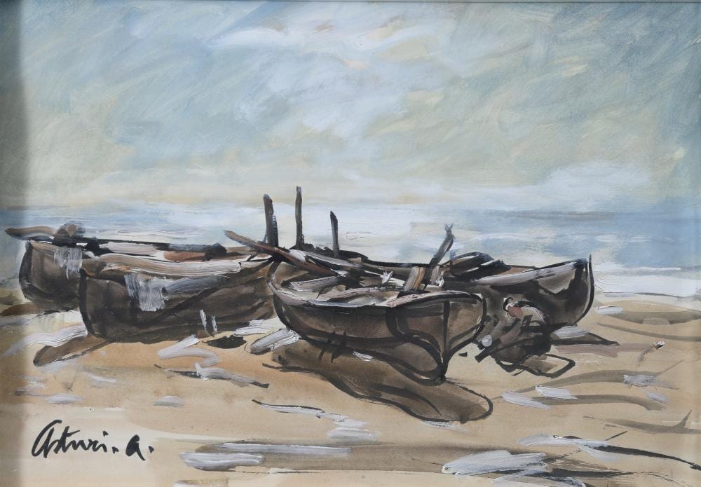 Antonio Asturi comparable auction result: mixed media seascape by antonio asturi