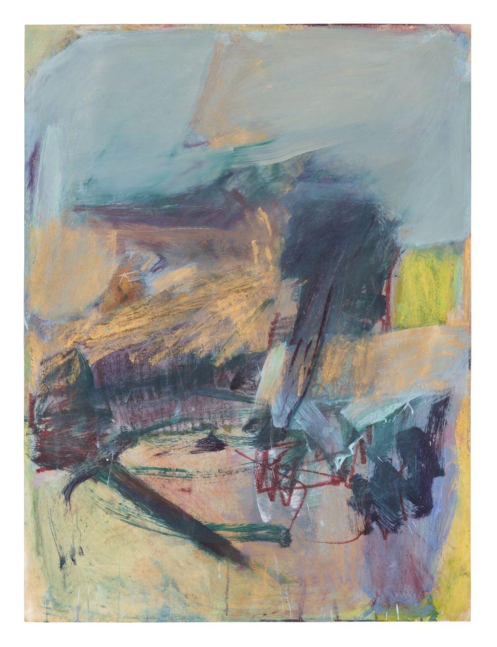 Emily Mason comparable auction result: emily mason 1932 2019 out of plumb oil on paper 40 x 29 in 101 6 x