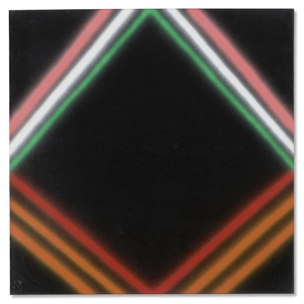 Stephen Antonakos comparable auction result: stephen antonakos 1926 2013 study for sculpture sprayed acrylic on pape