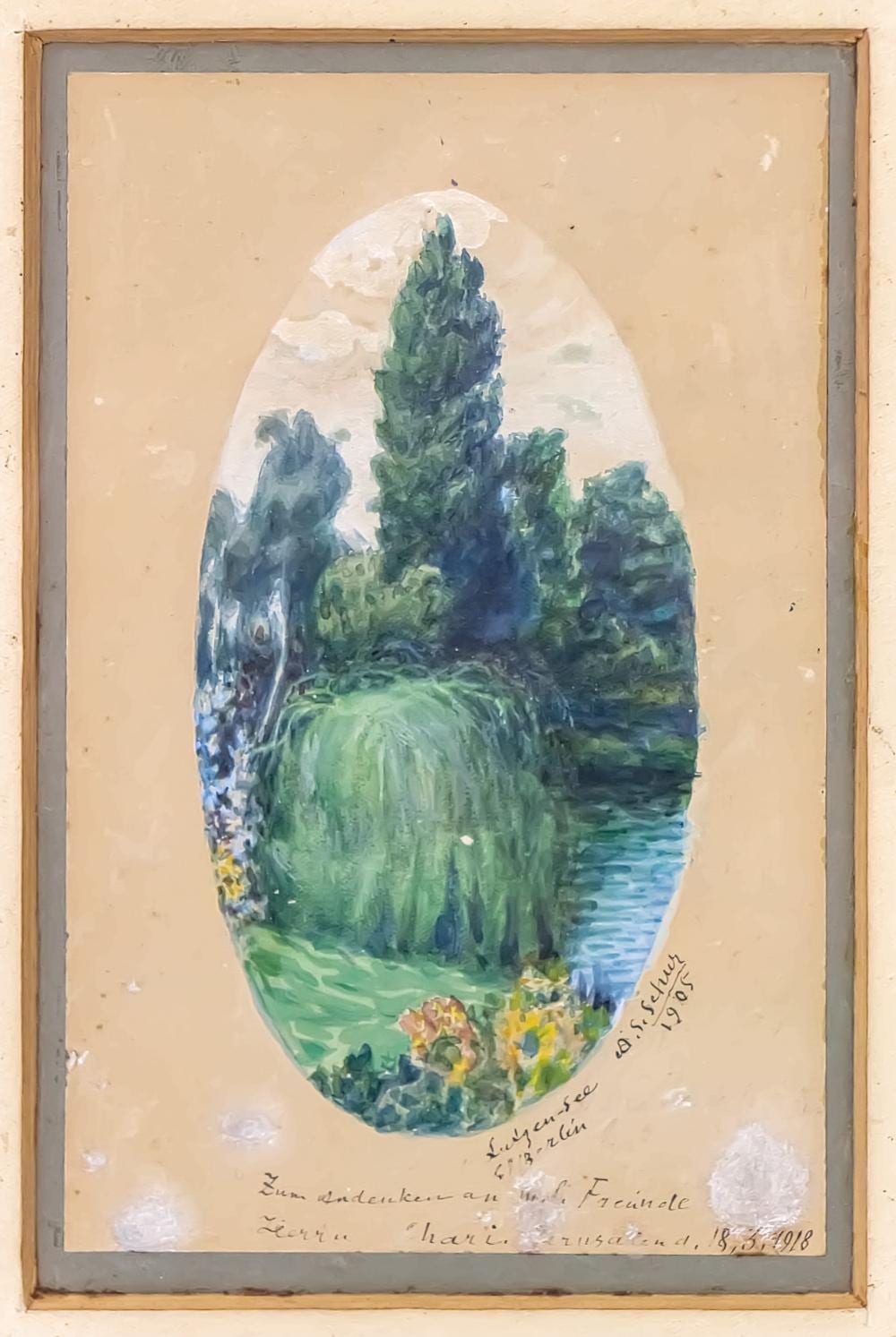 Aharon Shaul Schur comparable auction result: aharon shaul schur 1864 1945 lietzensee watercolor on paper berlin 1905