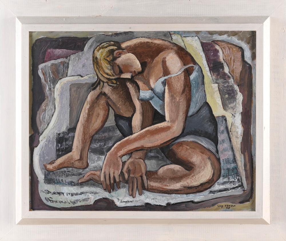 Lucy Brown l'Engle comparable auction result: lucy brown l engle new york massachusetts 1889 1978 figure oil on board 24 x 30 framed 33 x 38