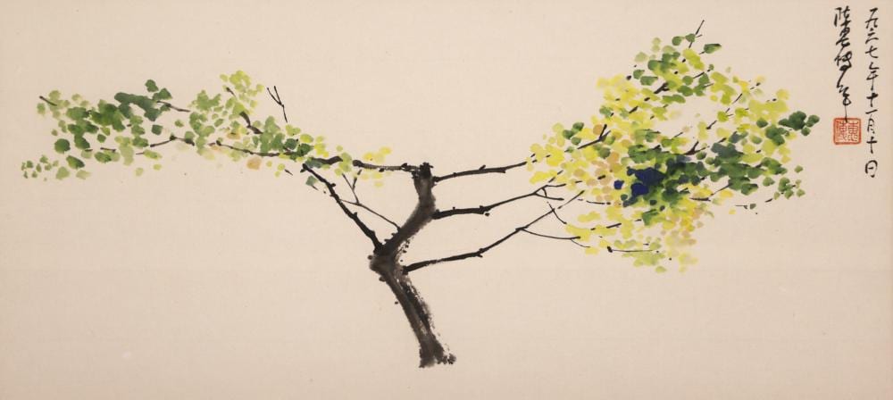 Fay Chong comparable auction result: fay chong summer tree watercolor