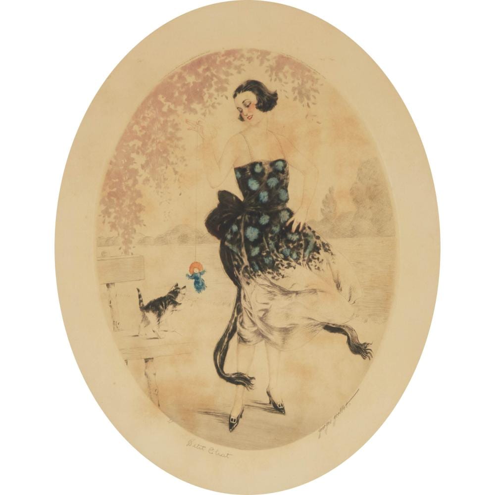 Georges Grellet comparable auction result: georges grellet 1869 1959 petit chat 1925