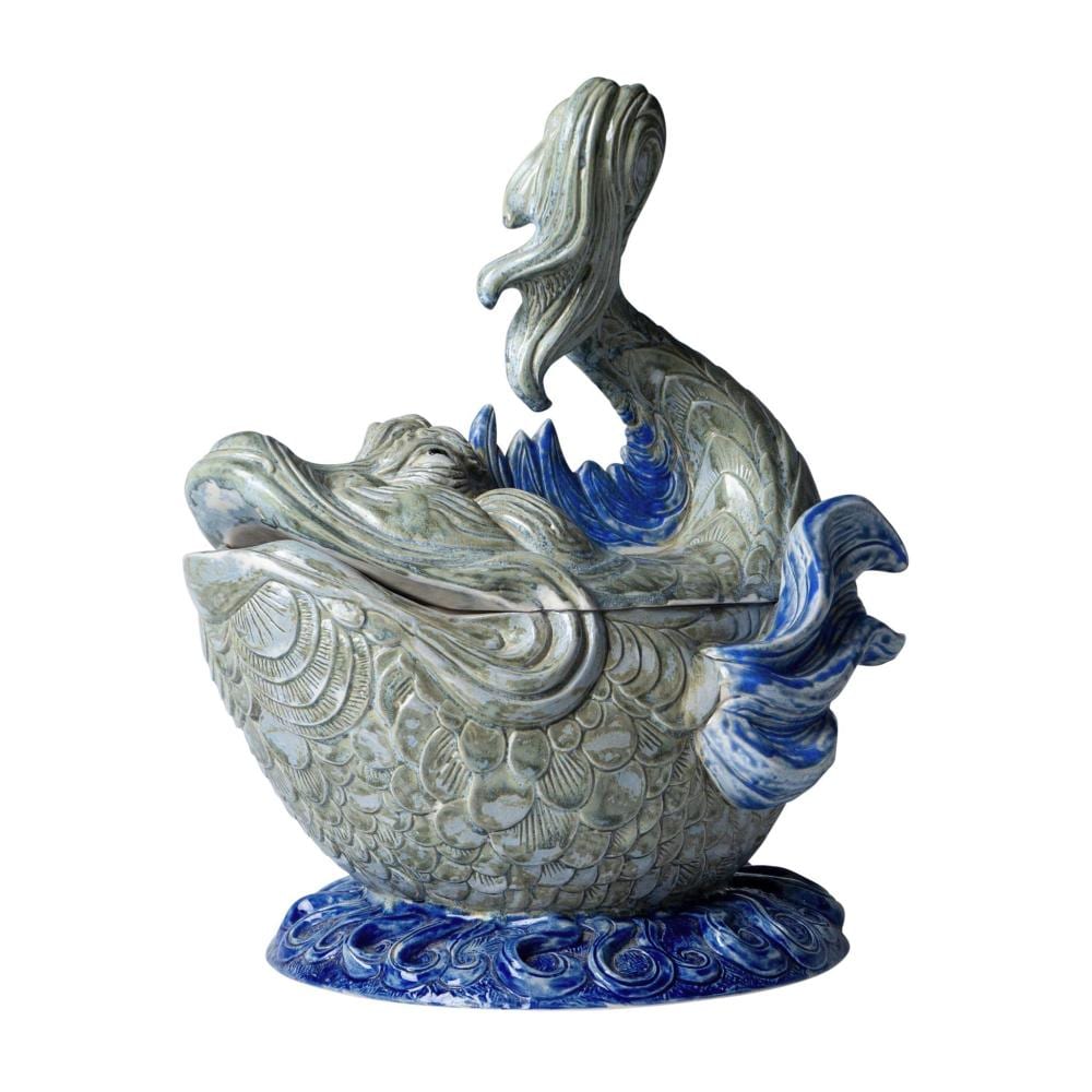 Andrew Hull comparable auction result: andrew hull for cobridge stoneware fish lidded tureen
