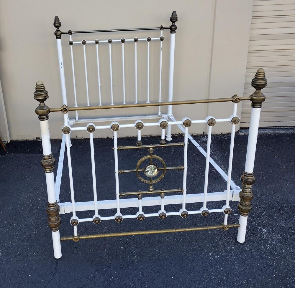 ANTIQUE CAST IRON BED FRAME sold by Sunset Auction, lot 72 — auction record photograph