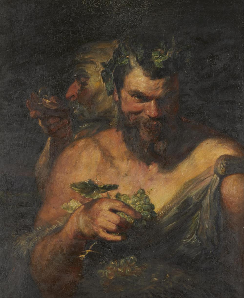 After Peter Paul Rubens "Two Satyrs" Painting sold by Revere Auctions, lot 540 — auction record photograph