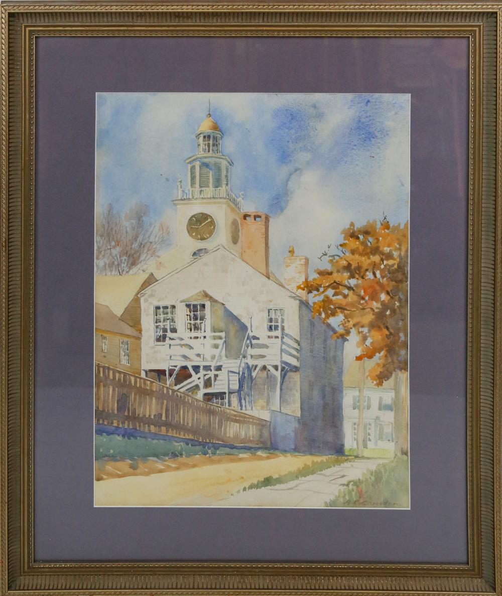 Anne Ramsdell Congdon comparable auction result: anne ramsdell congdon watercolor on paper gardner court
