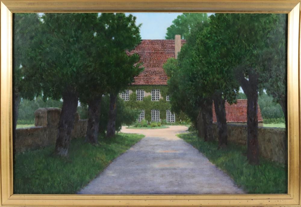 Don Jurney comparable auction result: donald jurney american b 1945 oil on canvas le chateau de daron circa 2001