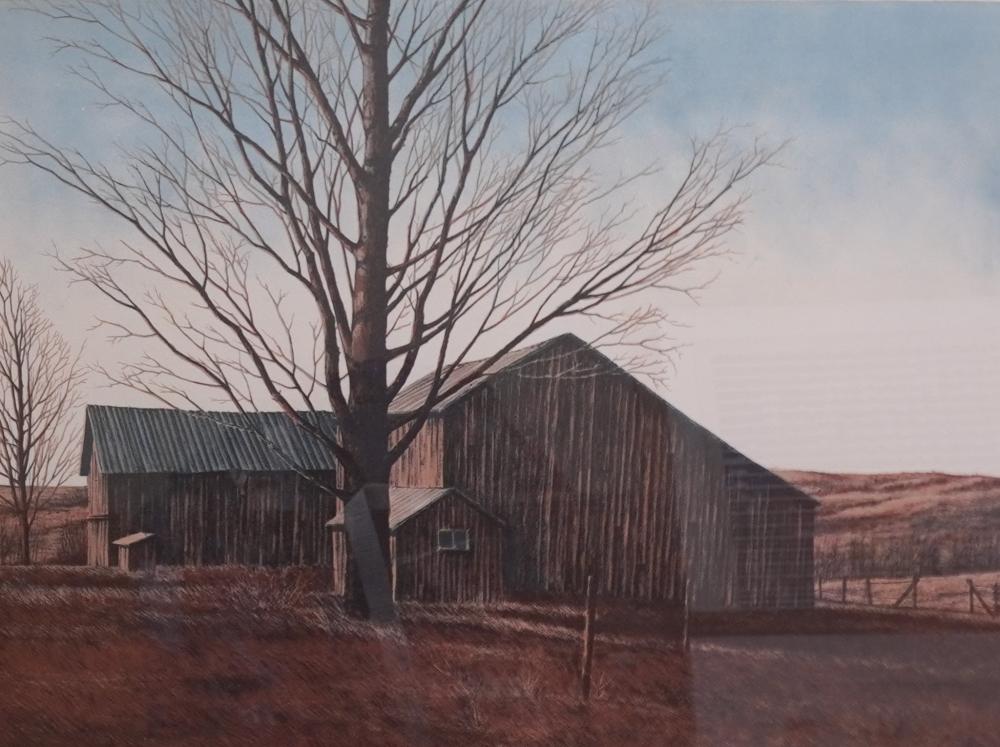 helen rundell american b 1953 the farmhouse etching and aquatint signed l r and numbered 4 99 frame 28 1 2 x 34 1 2 in 72 4 x 87 6 cm · Weschler's · 2024-07-09 Helen Rundell comparable auction result: helen rundell american b 1953 the farmhouse etching and aquatint signed l r and numbered 4 99 frame 28 1 2 x 34 1 2 in 72 4 x 87 6 cm