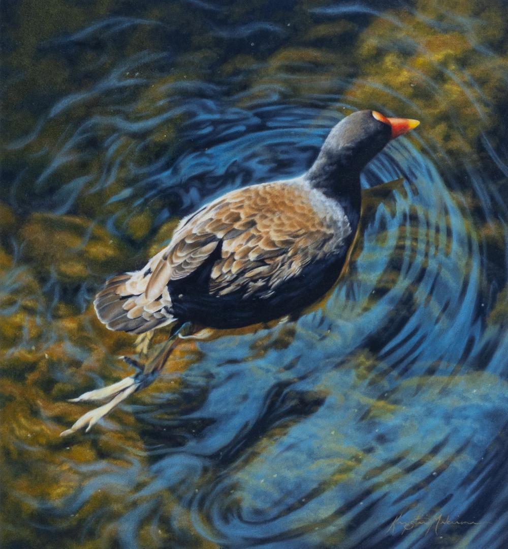 Krystii Melaine comparable auction result: krystii melaine american born 1963 dusty moorhen