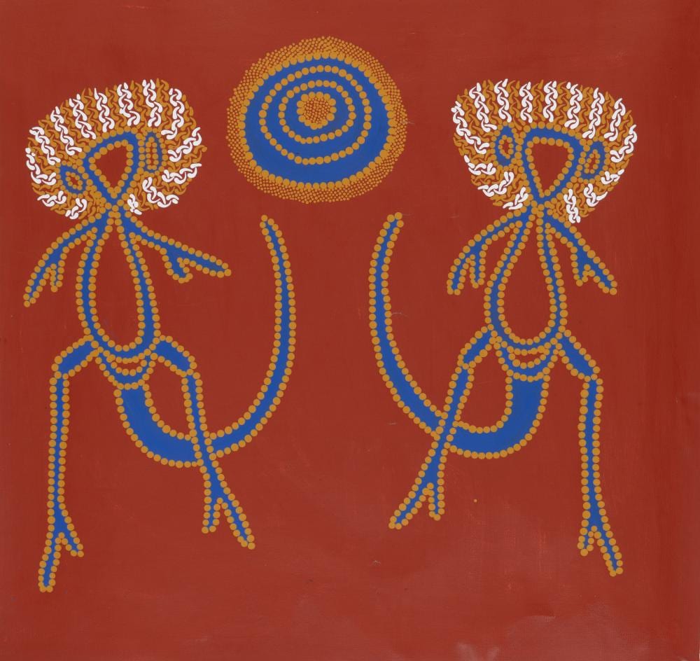 Linda Syddick Napaljarri comparable auction result: linda syddick napaljarri born 1941 kangaroos at a rock hole 1999