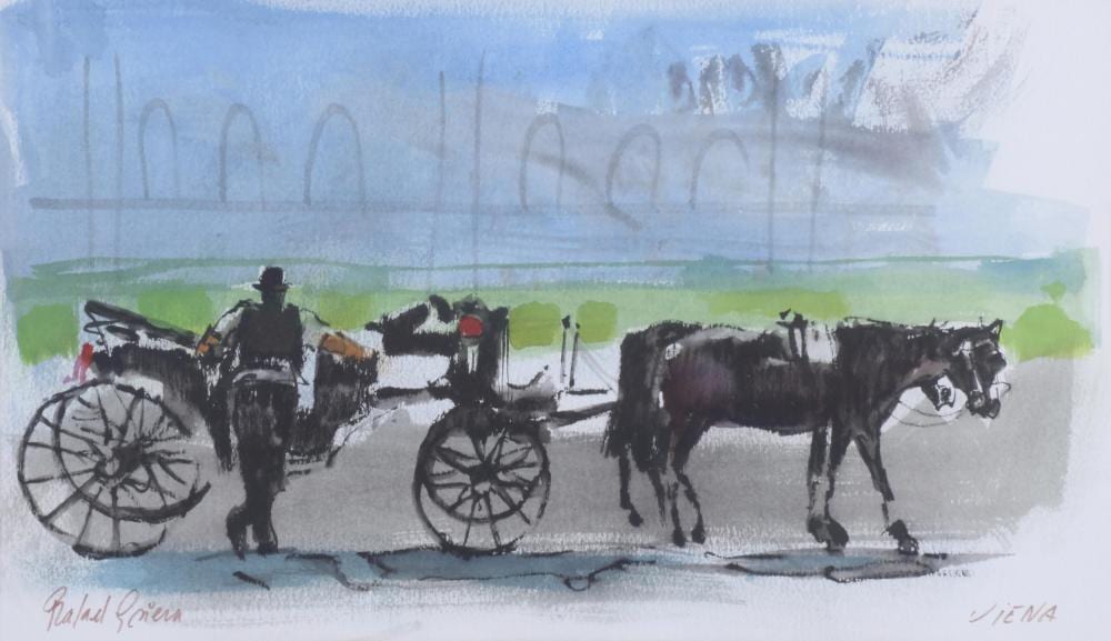 Rafael Griera comparable auction result: rafael griera 1934 2018 horse cart vienna