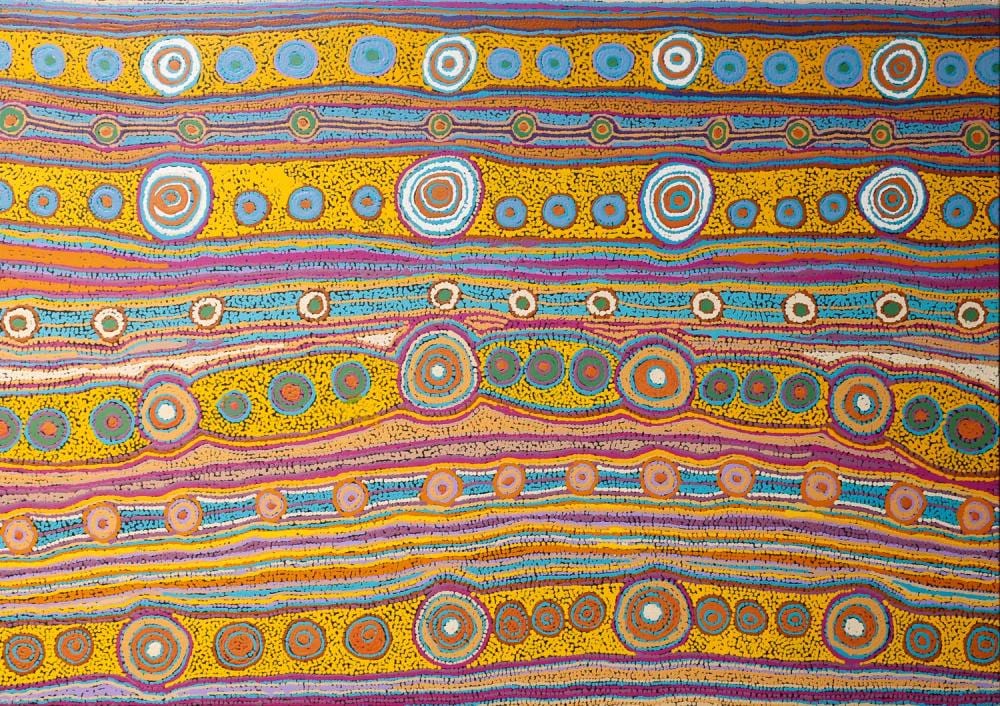 Julie Woods Baker comparable auction result: julie woods my grandmother s country acrylic on linen 112cm x 159cm