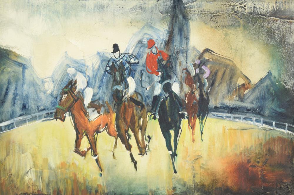 Bernard Lignon comparable auction result: bernard lignon le canter oil on canvas