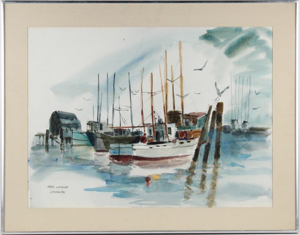 Zygmund Jankowski comparable auction result: zygmund jankowski american 1925 2009 moss landing watercolor