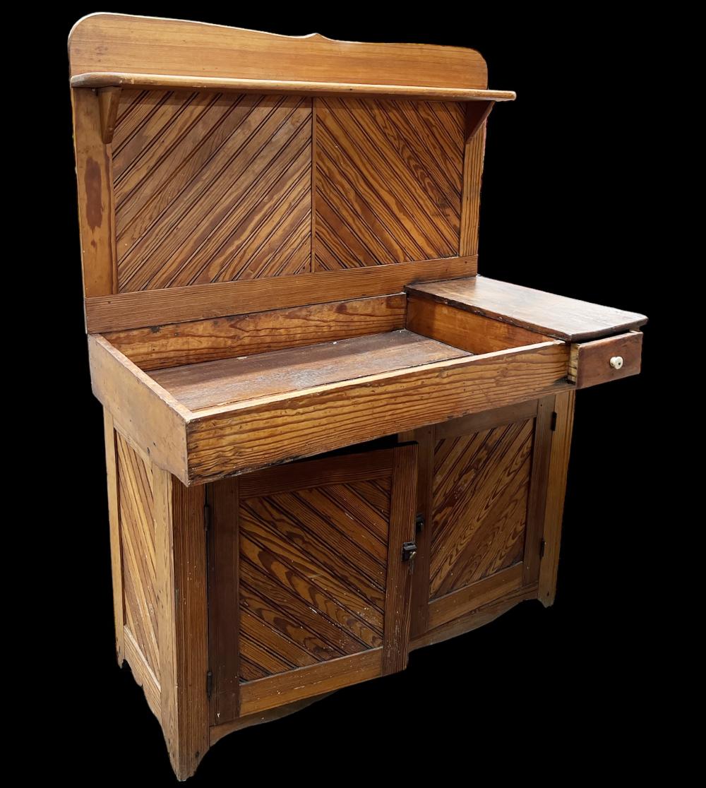 Antique Oak Dry Sink. sold by Direct Auction Galleries, Inc., lot 642 — auction record photograph