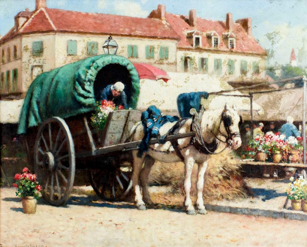 Frank Russell Green comparable auction result: frank russell green il ny 1856 1940 oil painting