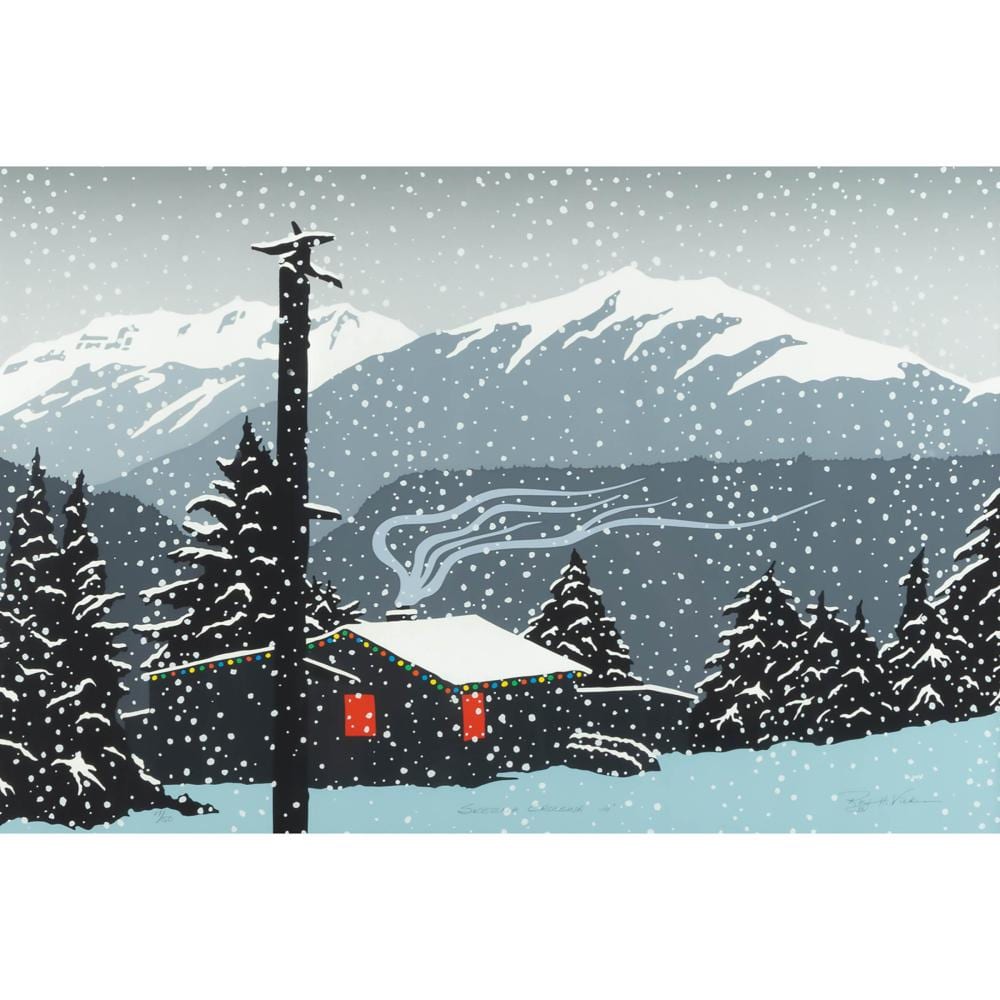 Roy Henry Vickers comparable auction result: roy henry vickers b 1946 skeena crossing 16 degrees 1986