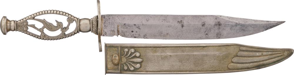Auction comp thumbnail for W & S Butcher Sheffield Bowie Knife with Intricate Grip (Rock Island Auction Company, Lot 1089)