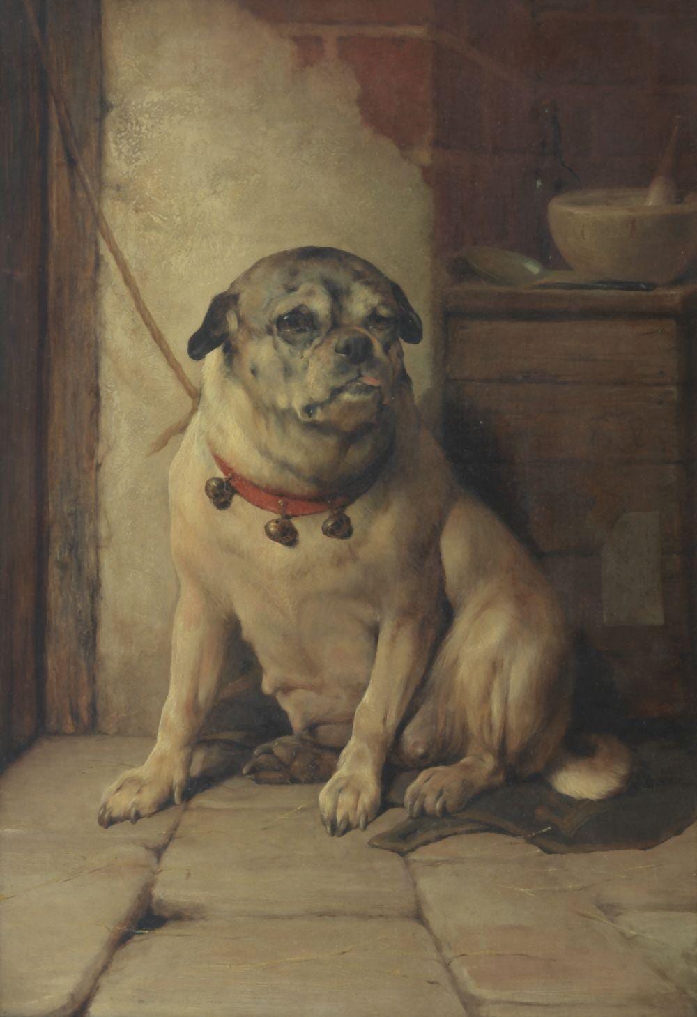 Edwin Douglas comparable auction result: edwin douglas british 1848 1914 the patient a pug by a veterinary station